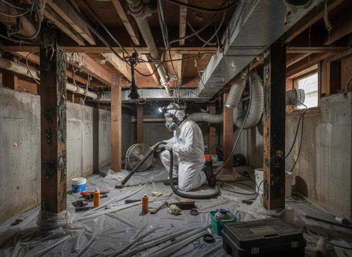Crawl Space Mold Removal in Patton, CA
